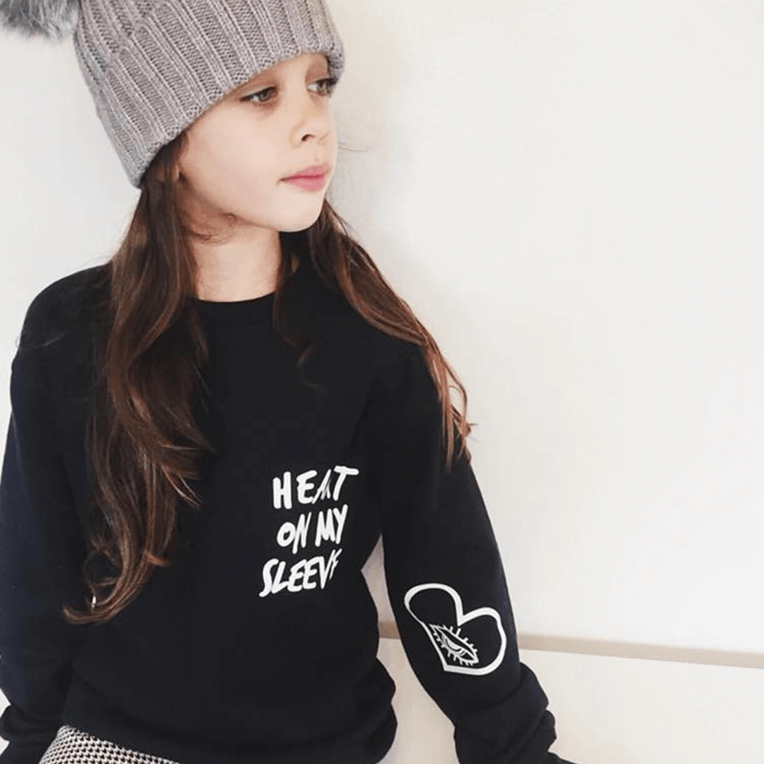 Heart On My Sleeve Unisex Kids Sweatshirt