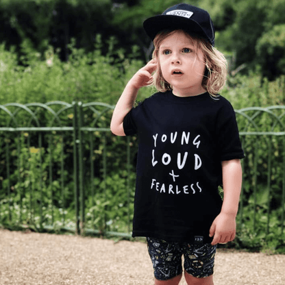 Young, Loud & Fearless Unisex Short Sleeve Kids T-Shirt